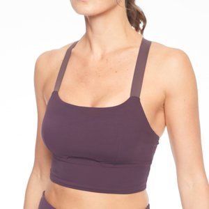 Athleta Lotus Sports Bra in Plum, S